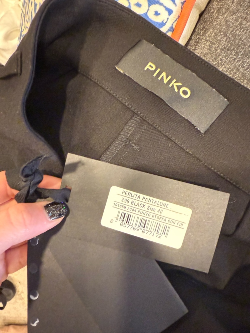 Pinko Perlita Pantalone Black Wide-Leg Cargo Pants New With Tags Size US 6 - Picture 10 of 15